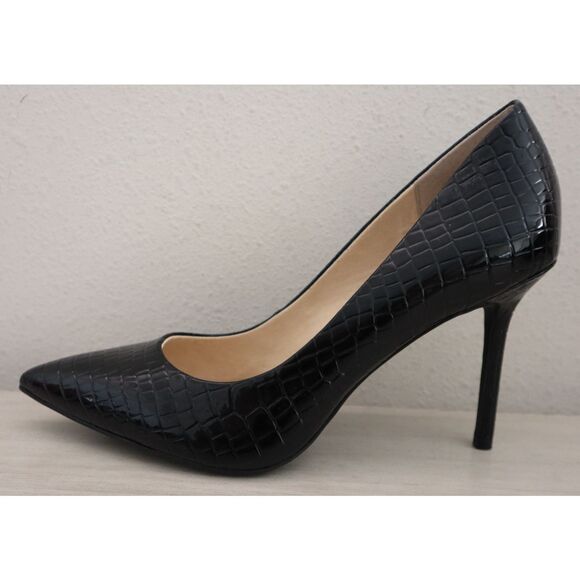 Katy Perry 34KP1029 Women's Sz 11M Black The Sissy Croc Embossed Pumps - Picture 7 of 12